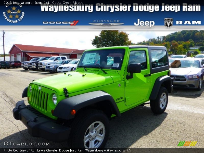 Gecko Green / Black 2013 Jeep Wrangler Sport 4x4