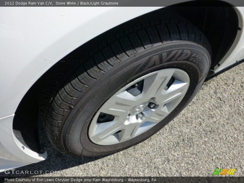 Stone White / Black/Light Graystone 2012 Dodge Ram Van C/V
