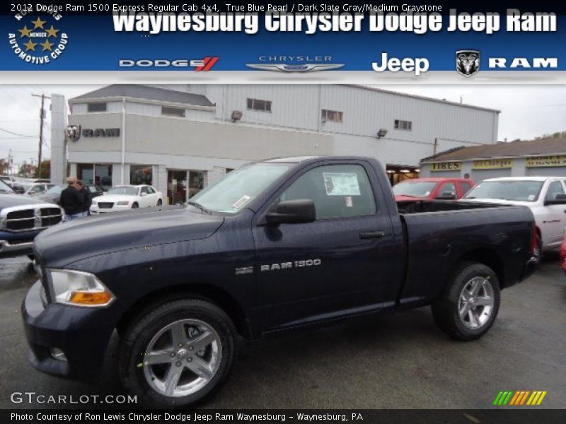 True Blue Pearl / Dark Slate Gray/Medium Graystone 2012 Dodge Ram 1500 Express Regular Cab 4x4