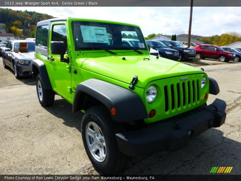 Gecko Green / Black 2013 Jeep Wrangler Sport 4x4