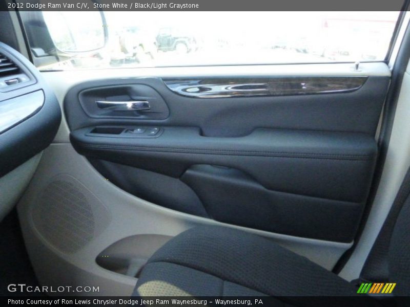 Stone White / Black/Light Graystone 2012 Dodge Ram Van C/V