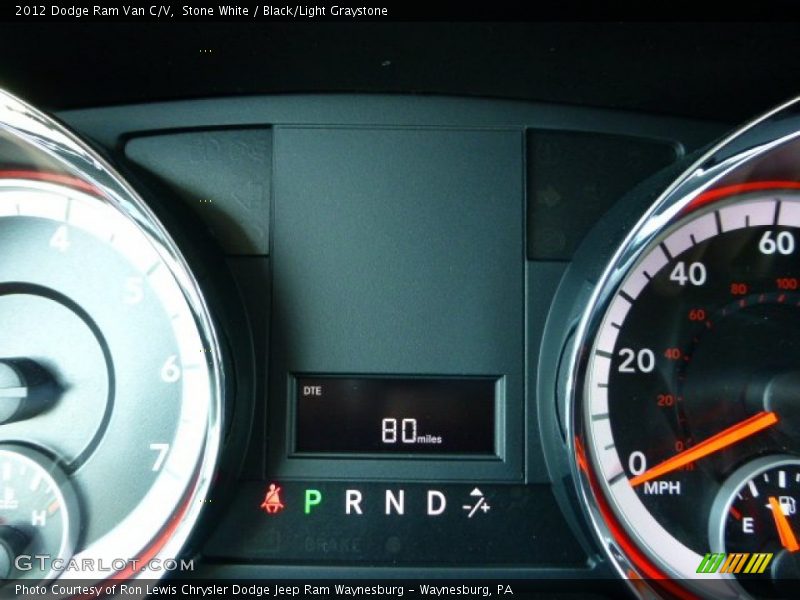 Stone White / Black/Light Graystone 2012 Dodge Ram Van C/V