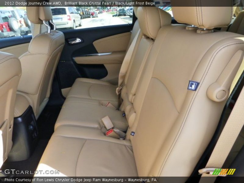 Brilliant Black Crystal Pearl / Black/Light Frost Beige 2012 Dodge Journey Crew AWD