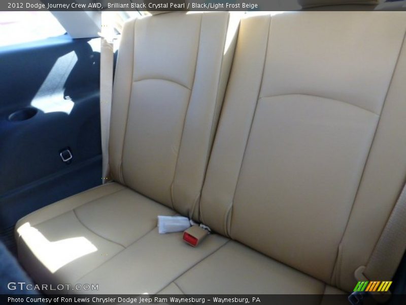 Brilliant Black Crystal Pearl / Black/Light Frost Beige 2012 Dodge Journey Crew AWD