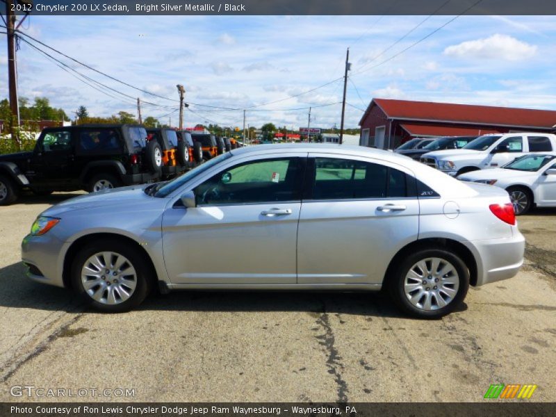 Bright Silver Metallic / Black 2012 Chrysler 200 LX Sedan