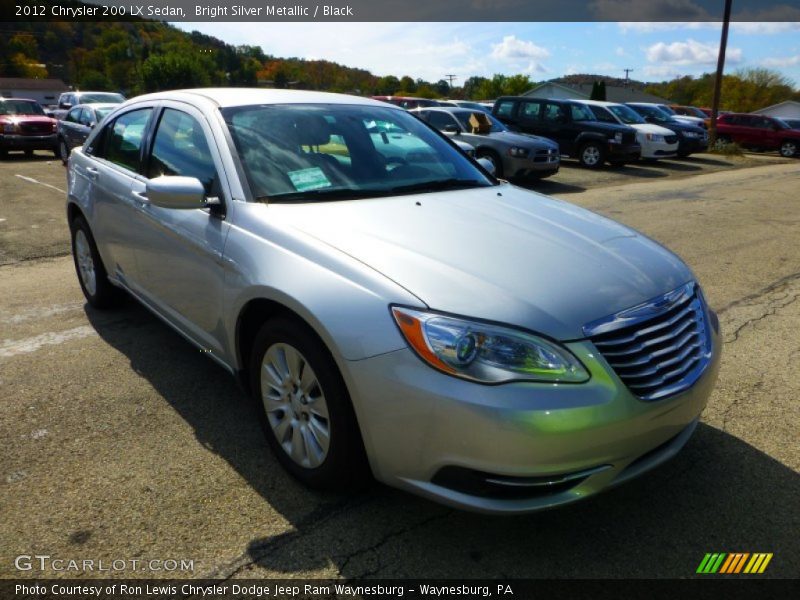 Bright Silver Metallic / Black 2012 Chrysler 200 LX Sedan