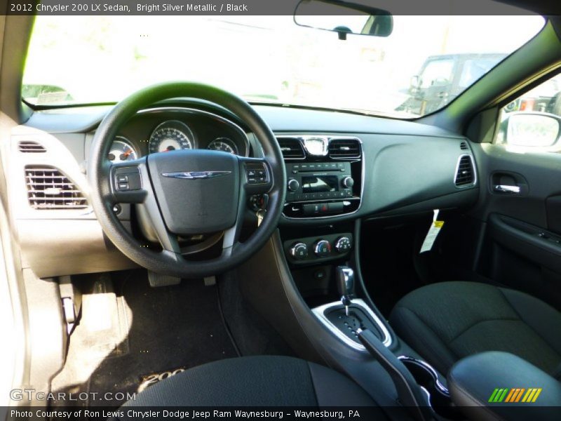 Bright Silver Metallic / Black 2012 Chrysler 200 LX Sedan