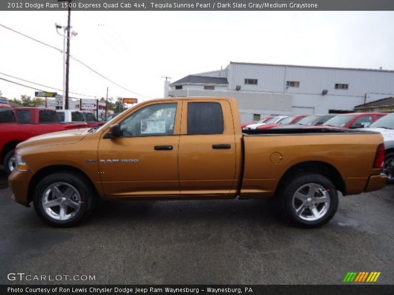 Tequila Sunrise Pearl / Dark Slate Gray/Medium Graystone 2012 Dodge Ram 1500 Express Quad Cab 4x4