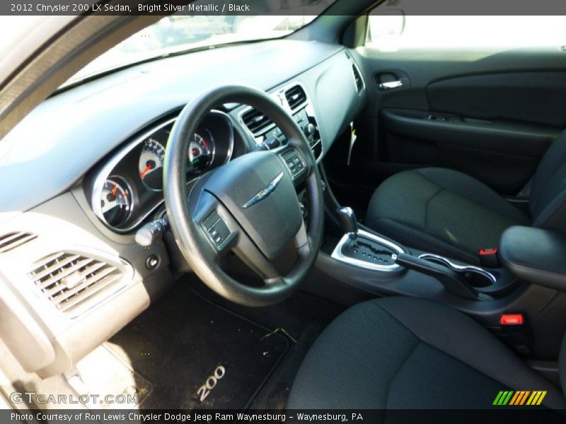 Bright Silver Metallic / Black 2012 Chrysler 200 LX Sedan