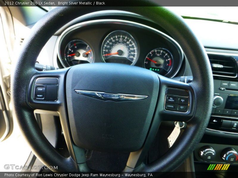Bright Silver Metallic / Black 2012 Chrysler 200 LX Sedan