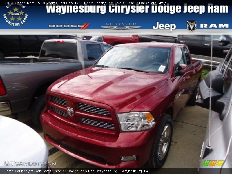 Deep Cherry Red Crystal Pearl / Dark Slate Gray 2012 Dodge Ram 1500 Sport Quad Cab 4x4