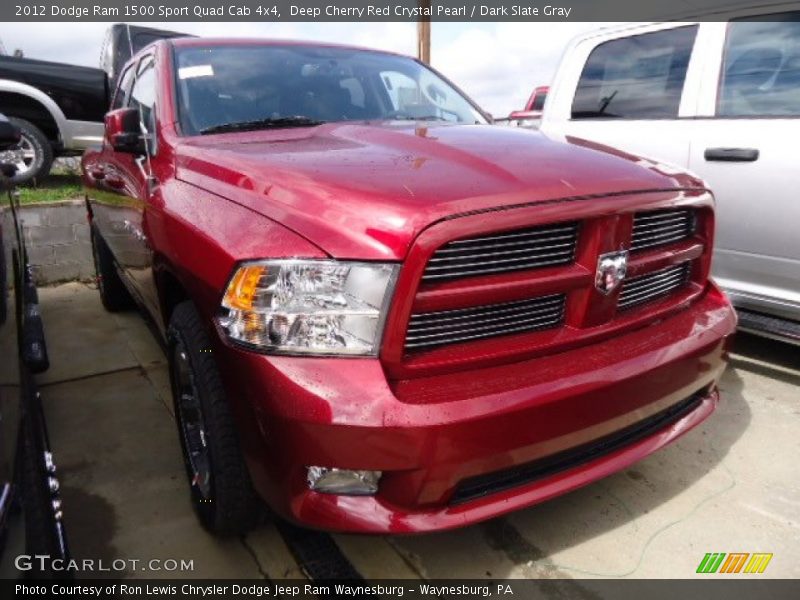 Deep Cherry Red Crystal Pearl / Dark Slate Gray 2012 Dodge Ram 1500 Sport Quad Cab 4x4