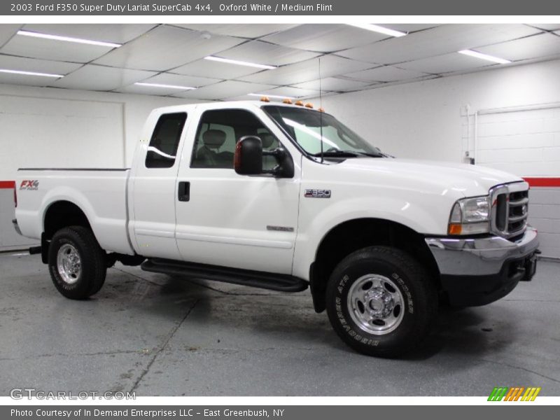 Oxford White / Medium Flint 2003 Ford F350 Super Duty Lariat SuperCab 4x4