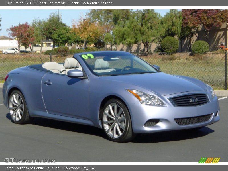 Pacific Sky Metallic / Stone 2009 Infiniti G 37 S Sport Convertible