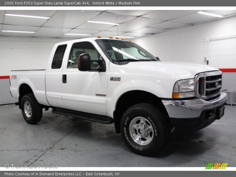 Oxford White / Medium Flint 2003 Ford F350 Super Duty Lariat SuperCab 4x4