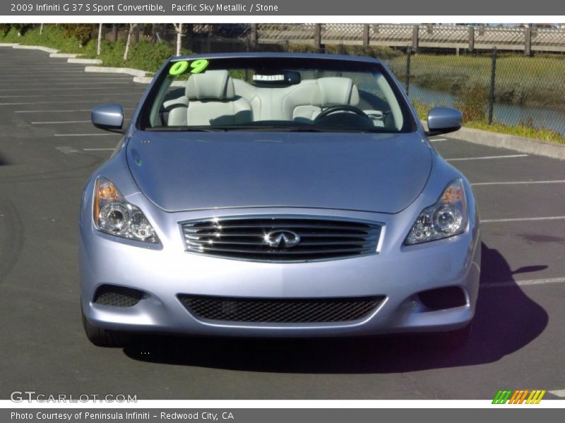 Pacific Sky Metallic / Stone 2009 Infiniti G 37 S Sport Convertible