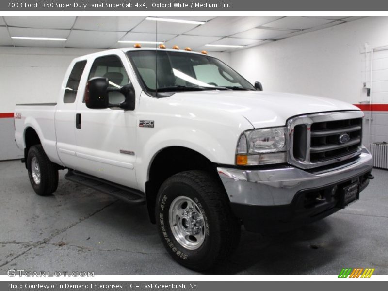 Oxford White / Medium Flint 2003 Ford F350 Super Duty Lariat SuperCab 4x4
