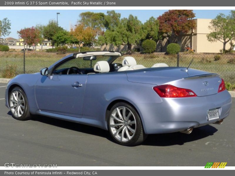 Pacific Sky Metallic / Stone 2009 Infiniti G 37 S Sport Convertible