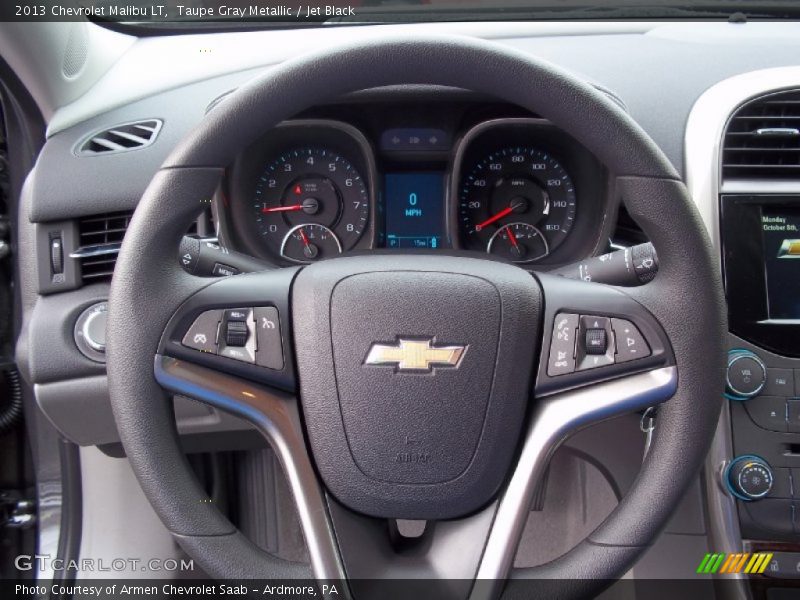 Taupe Gray Metallic / Jet Black 2013 Chevrolet Malibu LT