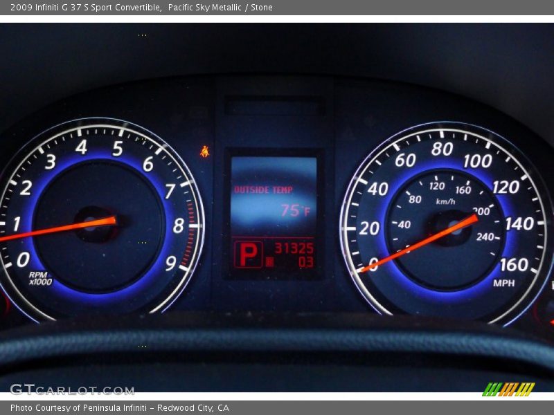 Pacific Sky Metallic / Stone 2009 Infiniti G 37 S Sport Convertible