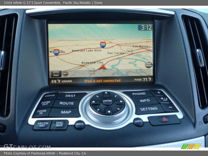 Pacific Sky Metallic / Stone 2009 Infiniti G 37 S Sport Convertible