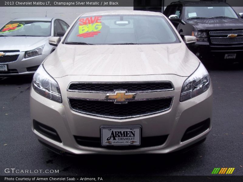 Champagne Silver Metallic / Jet Black 2013 Chevrolet Malibu LT