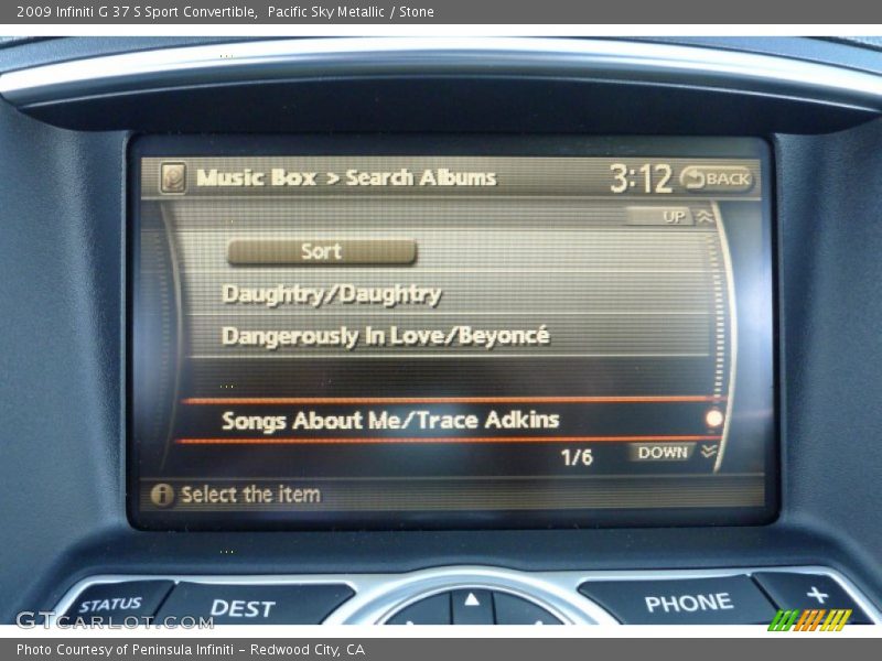 Pacific Sky Metallic / Stone 2009 Infiniti G 37 S Sport Convertible