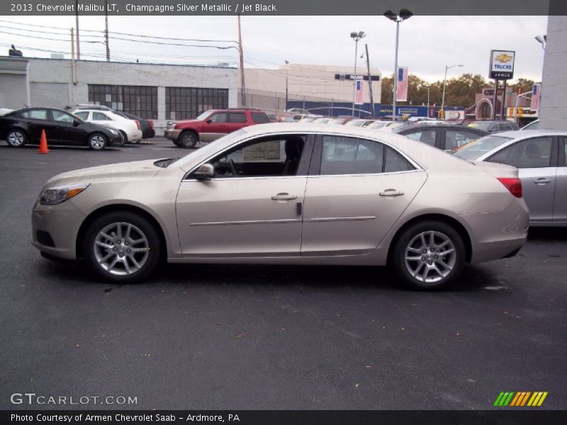 Champagne Silver Metallic / Jet Black 2013 Chevrolet Malibu LT