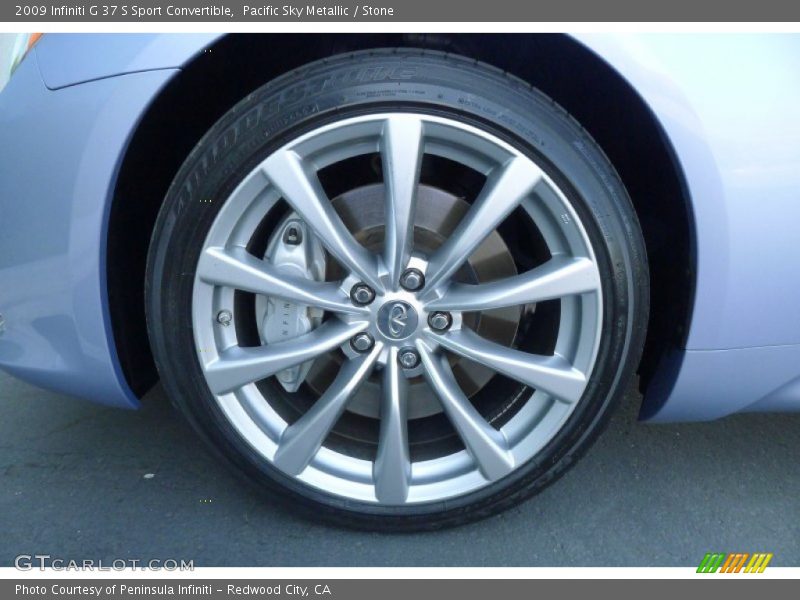 Pacific Sky Metallic / Stone 2009 Infiniti G 37 S Sport Convertible