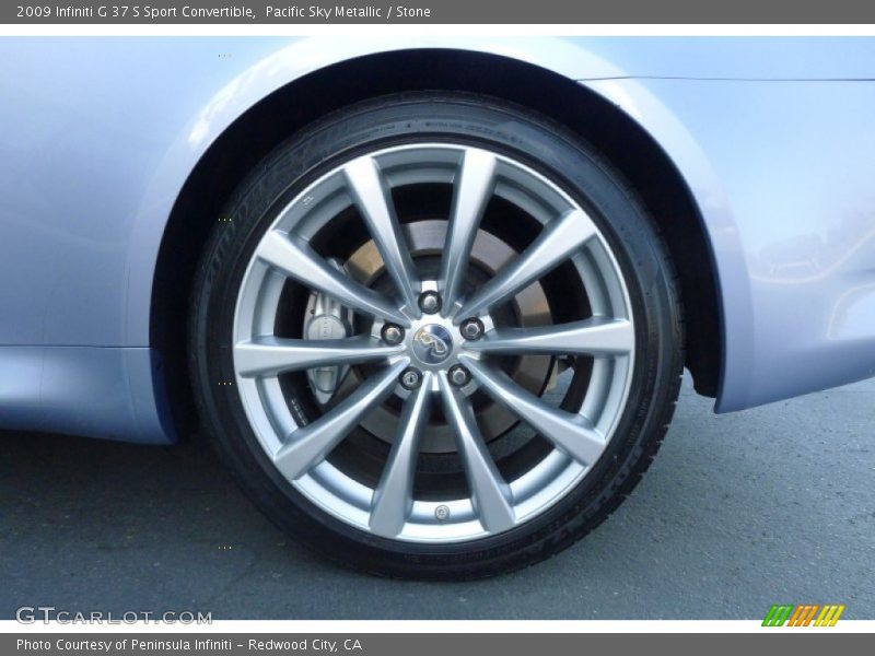 Pacific Sky Metallic / Stone 2009 Infiniti G 37 S Sport Convertible