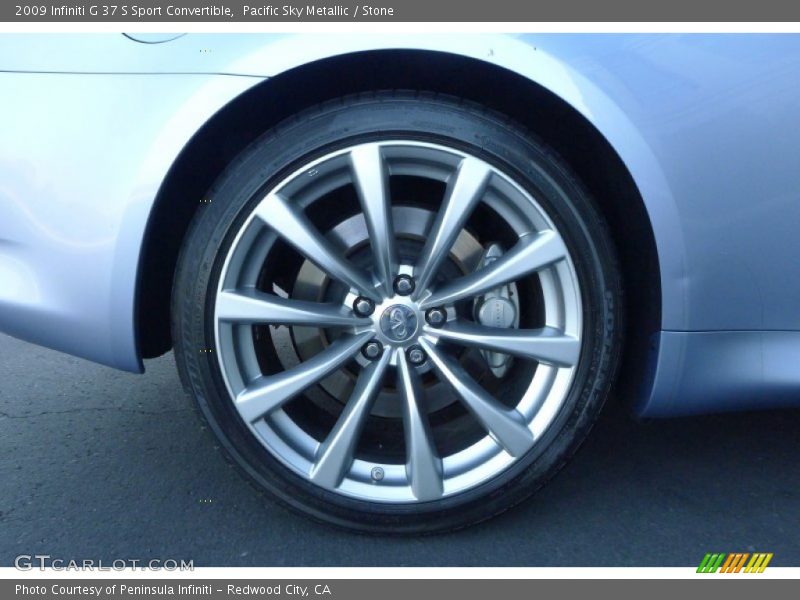 Pacific Sky Metallic / Stone 2009 Infiniti G 37 S Sport Convertible