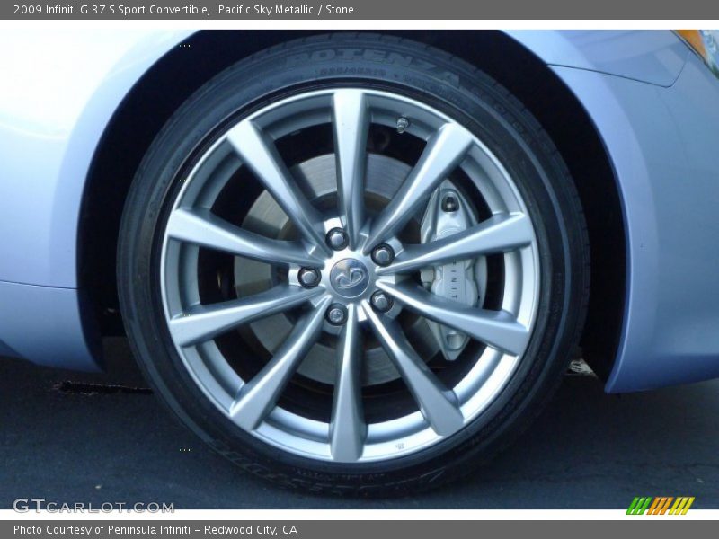Pacific Sky Metallic / Stone 2009 Infiniti G 37 S Sport Convertible