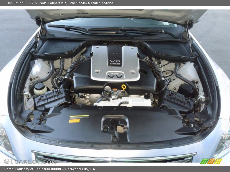 Pacific Sky Metallic / Stone 2009 Infiniti G 37 S Sport Convertible