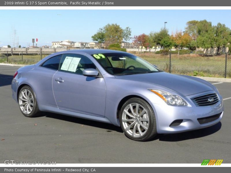 Pacific Sky Metallic / Stone 2009 Infiniti G 37 S Sport Convertible