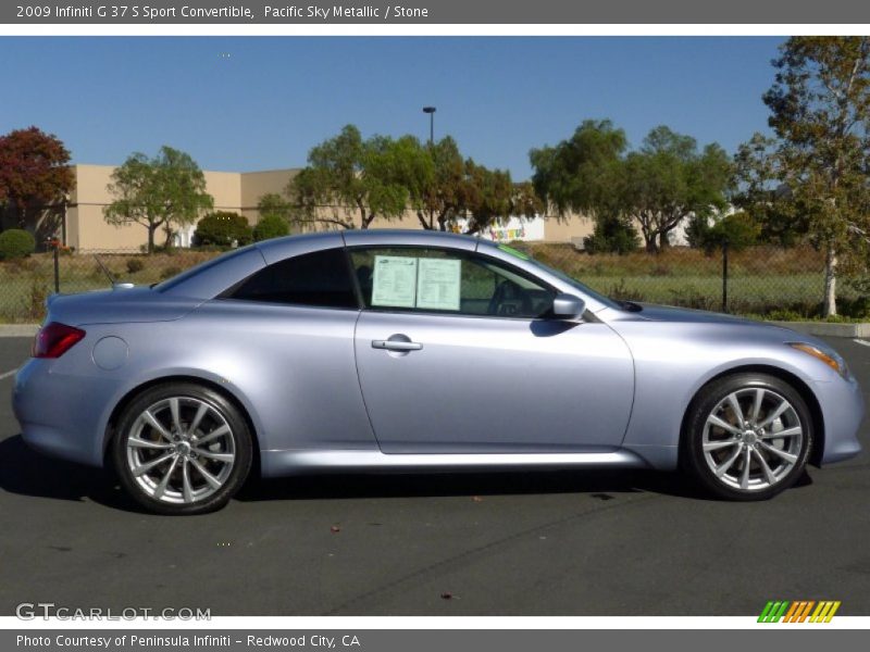 Pacific Sky Metallic / Stone 2009 Infiniti G 37 S Sport Convertible