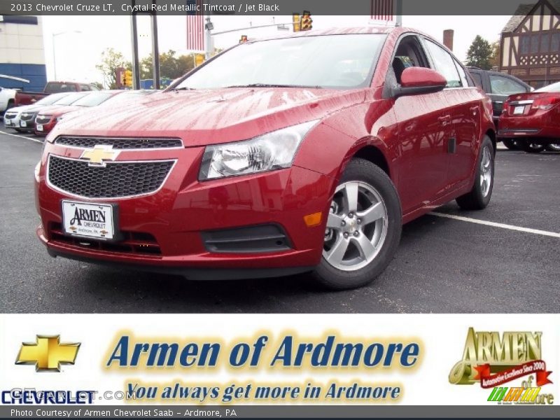 Crystal Red Metallic Tintcoat / Jet Black 2013 Chevrolet Cruze LT