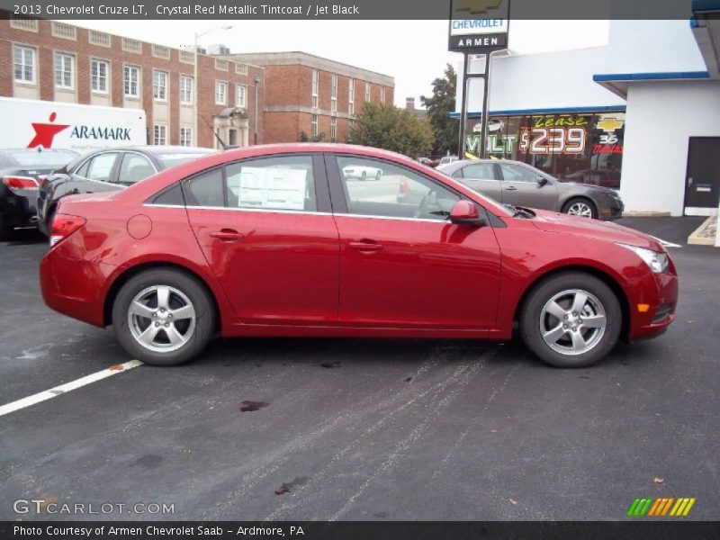 Crystal Red Metallic Tintcoat / Jet Black 2013 Chevrolet Cruze LT