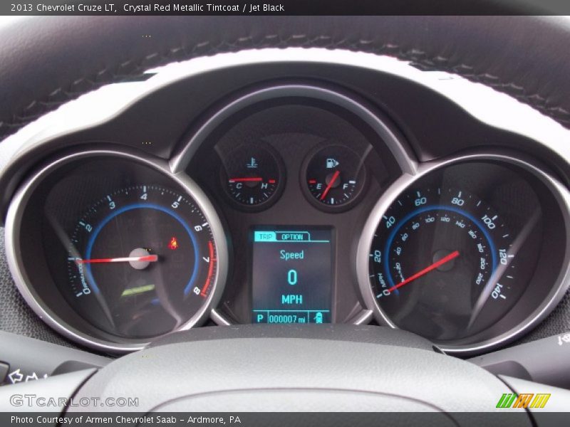Crystal Red Metallic Tintcoat / Jet Black 2013 Chevrolet Cruze LT