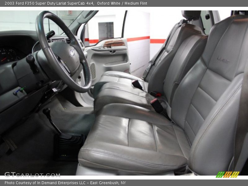 Oxford White / Medium Flint 2003 Ford F350 Super Duty Lariat SuperCab 4x4