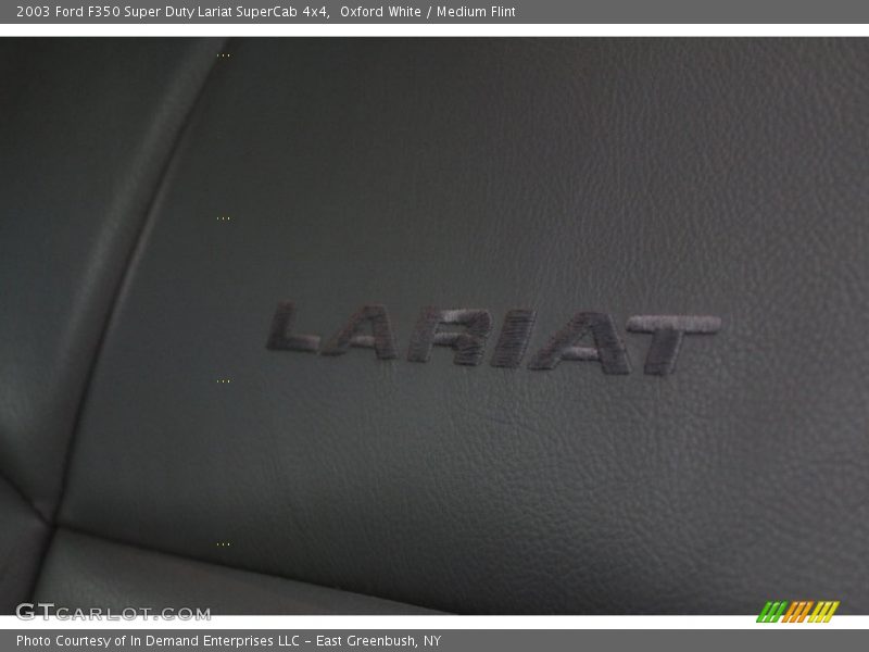 Oxford White / Medium Flint 2003 Ford F350 Super Duty Lariat SuperCab 4x4