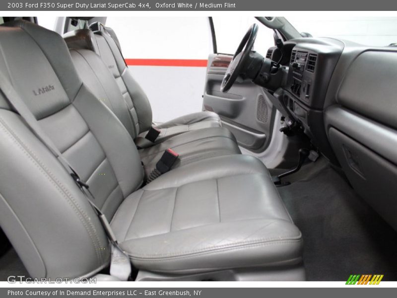 Oxford White / Medium Flint 2003 Ford F350 Super Duty Lariat SuperCab 4x4