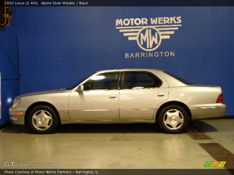 Alpine Silver Metallic / Black 2000 Lexus LS 400
