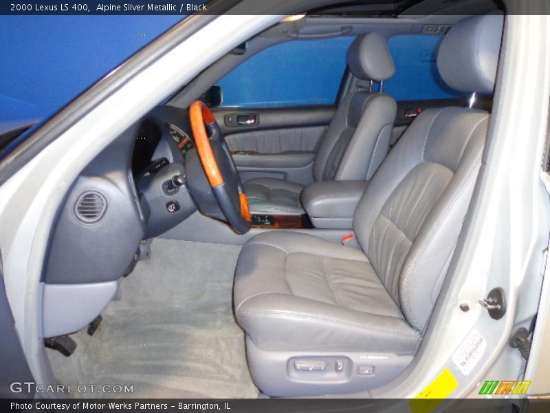 Alpine Silver Metallic / Black 2000 Lexus LS 400