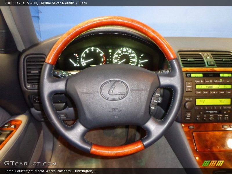 Alpine Silver Metallic / Black 2000 Lexus LS 400