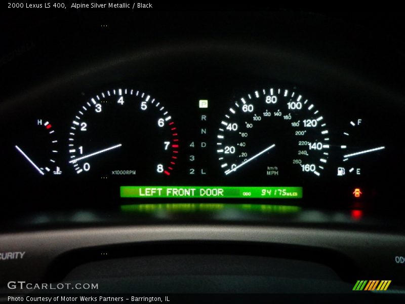 Alpine Silver Metallic / Black 2000 Lexus LS 400