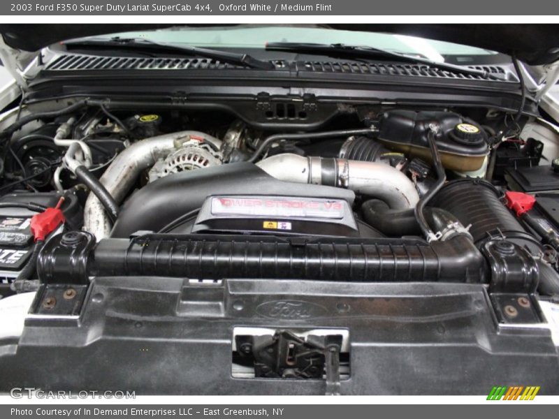Oxford White / Medium Flint 2003 Ford F350 Super Duty Lariat SuperCab 4x4