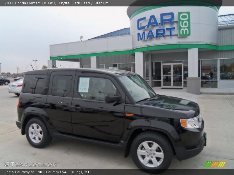 Crystal Black Pearl / Titanium 2011 Honda Element EX 4WD