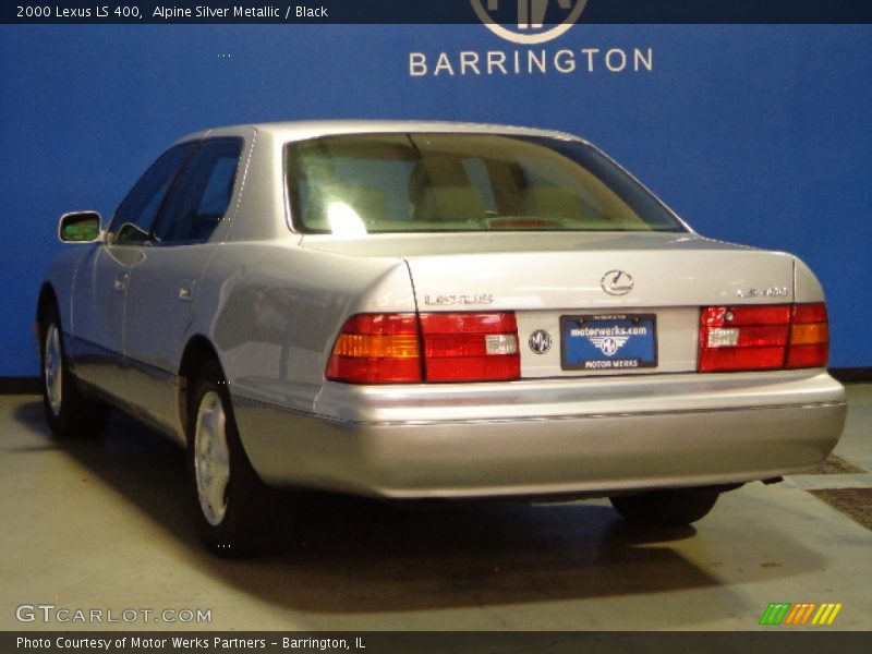 Alpine Silver Metallic / Black 2000 Lexus LS 400