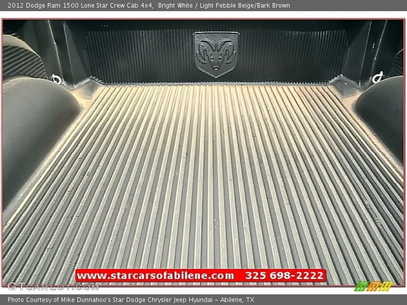 Bright White / Light Pebble Beige/Bark Brown 2012 Dodge Ram 1500 Lone Star Crew Cab 4x4
