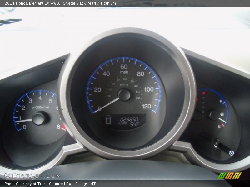 Crystal Black Pearl / Titanium 2011 Honda Element EX 4WD